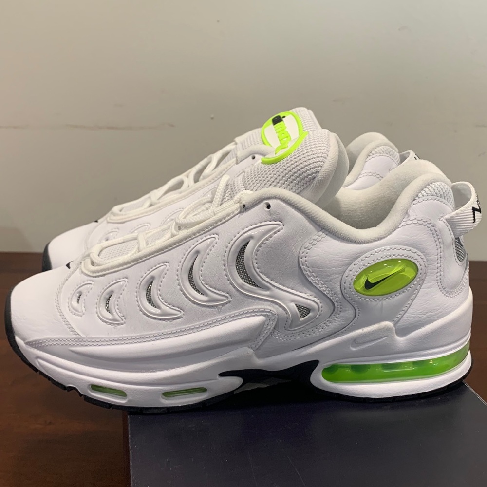 Nike air max white and neon green